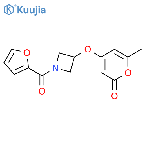 4-[1-(furan-2-carbonyl)azetidin-3-yl]oxy-6-methylpyran-2-one structure