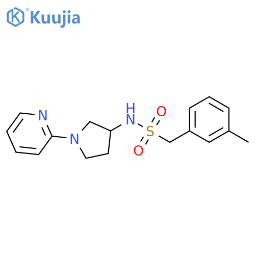 1-(3-methylphenyl)-N-(1-pyridin-2-ylpyrrolidin-3-yl)methanesulfonamide structure