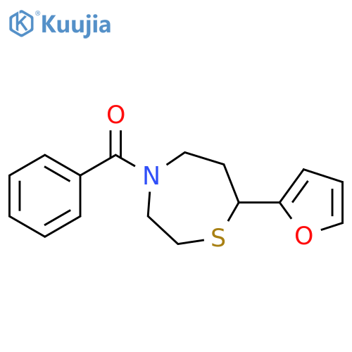 4-benzoyl-7-(furan-2-yl)-1,4-thiazepane structure