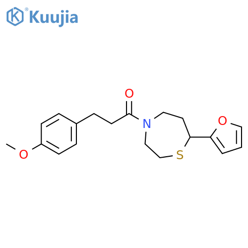 1-[7-(furan-2-yl)-1,4-thiazepan-4-yl]-3-(4-methoxyphenyl)propan-1-one structure