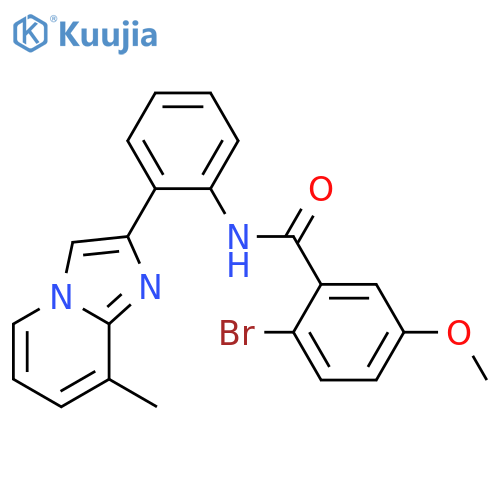 2-bromo-5-methoxy-N-[2-(8-methylimidazo[1,2-a]pyridin-2-yl)phenyl]benzamide structure
