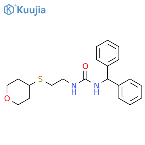 N-(Diphenylmethyl)-N′-[2-[(tetrahydro-2H-pyran-4-yl)thio]ethyl]urea structure