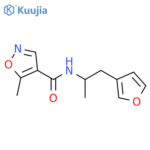 N-[1-(furan-3-yl)propan-2-yl]-5-methyl-1,2-oxazole-4-carboxamide structure
