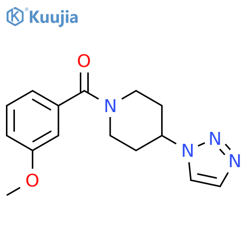 (3-methoxyphenyl)-[4-(triazol-1-yl)piperidin-1-yl]methanone structure