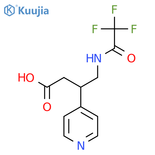 3-(Pyridin-4-yl)-4-(trifluoroacetamido)butanoic acid structure
