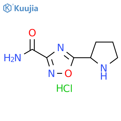 5-(pyrrolidin-2-yl)-1,2,4-oxadiazole-3-carboxamide hydrochloride structure
