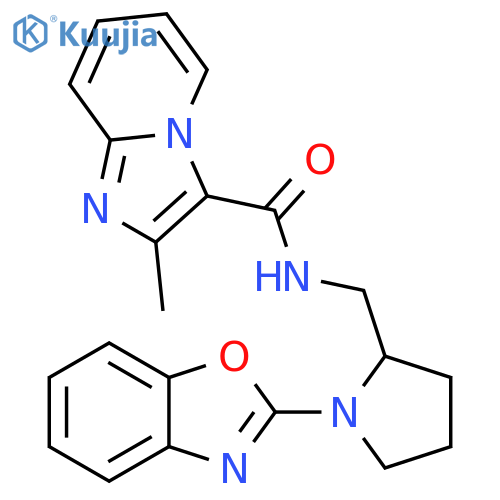 N-{[1-(1,3-benzoxazol-2-yl)pyrrolidin-2-yl]methyl}-2-methylimidazo[1,2-a]pyridine-3-carboxamide structure