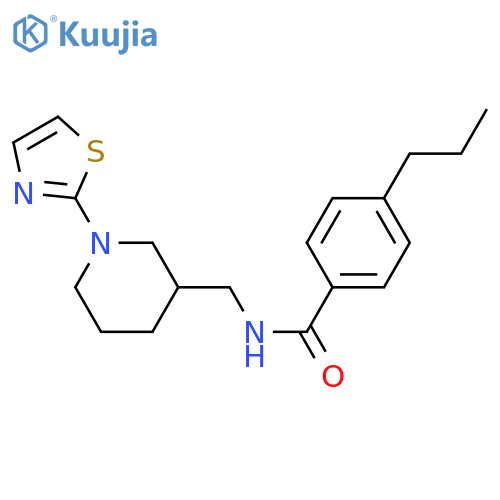4-propyl-N-[[1-(1,3-thiazol-2-yl)piperidin-3-yl]methyl]benzamide structure