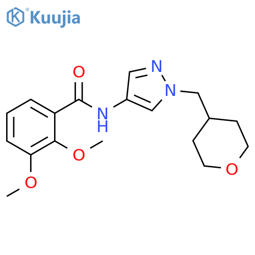 2,3-Dimethoxy-N-[1-[(tetrahydro-2H-pyran-4-yl)methyl]-1H-pyrazol-4-yl]benzamide structure