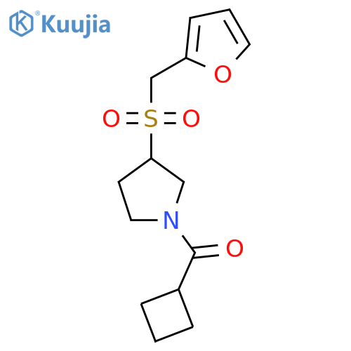 1-cyclobutanecarbonyl-3-[(furan-2-yl)methanesulfonyl]pyrrolidine structure