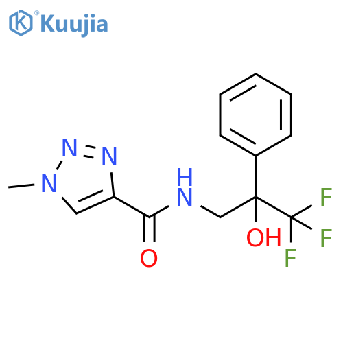 1-Methyl-N-(3,3,3-trifluoro-2-hydroxy-2-phenylpropyl)-1H-1,2,3-triazole-4-carboxamide structure