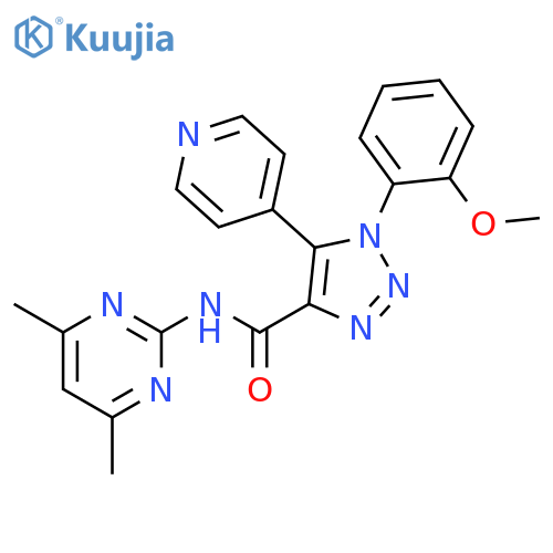 N-(4,6-dimethylpyrimidin-2-yl)-1-(2-methoxyphenyl)-5-(pyridin-4-yl)-1H-1,2,3-triazole-4-carboxamide structure