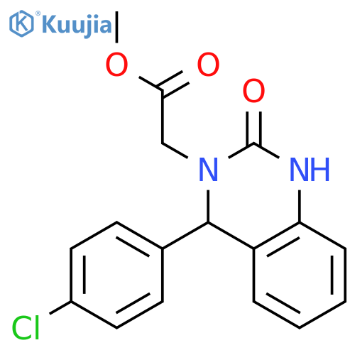 methyl 2-[4-(4-chlorophenyl)-2-hydroxy-3,4-dihydroquinazolin-3-yl]acetate structure