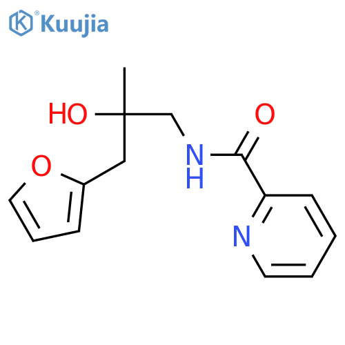 N-{2-[(furan-2-yl)methyl]-2-hydroxypropyl}pyridine-2-carboxamide structure