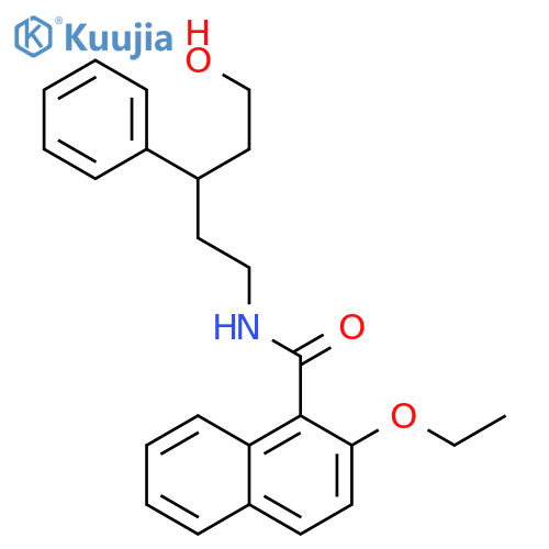 2-ethoxy-N-(5-hydroxy-3-phenylpentyl)naphthalene-1-carboxamide structure