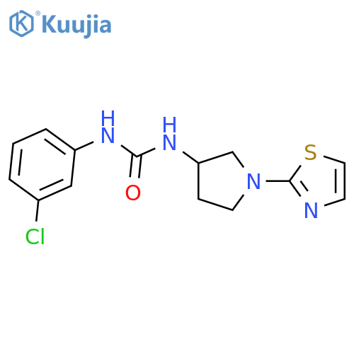1-(3-chlorophenyl)-3-[1-(1,3-thiazol-2-yl)pyrrolidin-3-yl]urea structure
