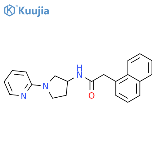 2-naphthalen-1-yl-N-(1-pyridin-2-ylpyrrolidin-3-yl)acetamide structure
