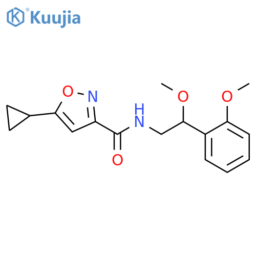 5-cyclopropyl-N-[2-methoxy-2-(2-methoxyphenyl)ethyl]-1,2-oxazole-3-carboxamide structure