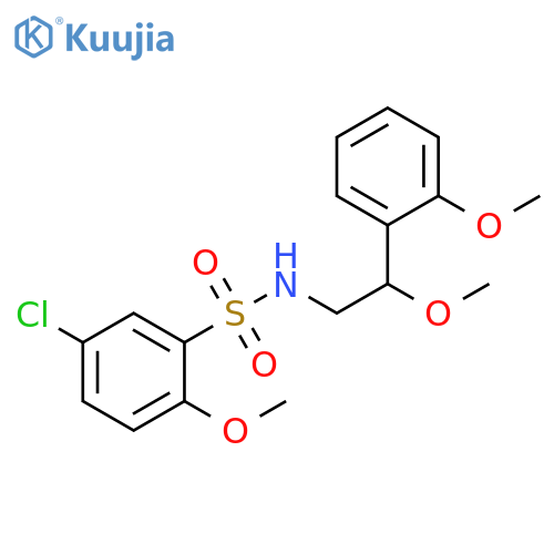 5-Chloro-2-methoxy-N-[2-methoxy-2-(2-methoxyphenyl)ethyl]benzenesulfonamide structure