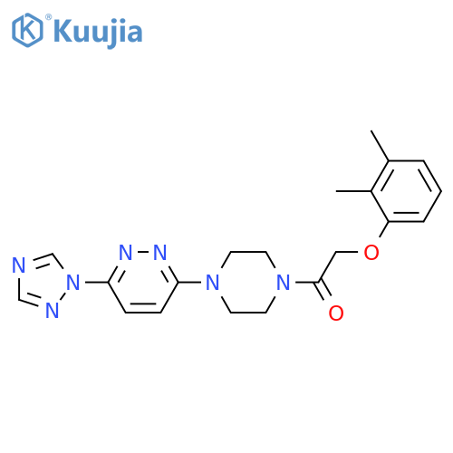 2-(2,3-dimethylphenoxy)-1-[4-[6-(1,2,4-triazol-1-yl)pyridazin-3-yl]piperazin-1-yl]ethanone structure