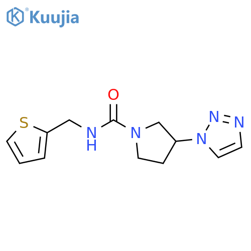 N-(thiophen-2-ylmethyl)-3-(triazol-1-yl)pyrrolidine-1-carboxamide structure