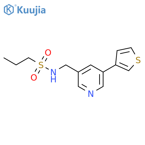 N-[(5-thiophen-3-ylpyridin-3-yl)methyl]propane-1-sulfonamide structure