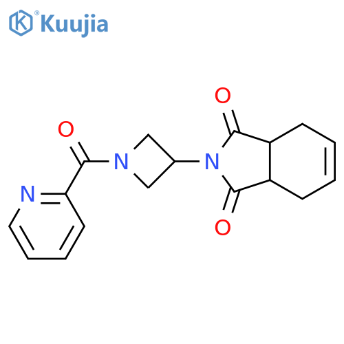 2-[1-(pyridine-2-carbonyl)azetidin-3-yl]-3a,4,7,7a-tetrahydroisoindole-1,3-dione structure