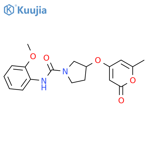 N-(2-Methoxyphenyl)-3-[(6-methyl-2-oxo-2H-pyran-4-yl)oxy]-1-pyrrolidinecarboxamide structure