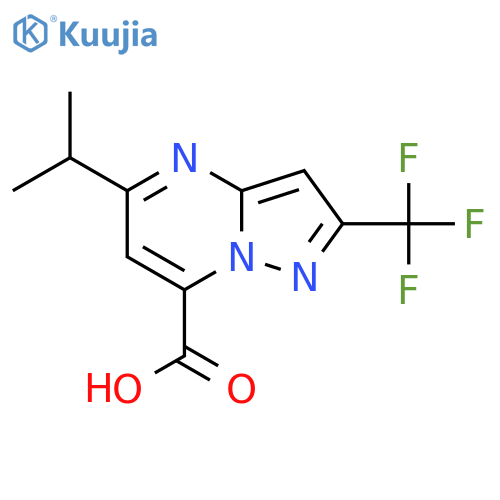5-Isopropyl-2-(trifluoromethyl)pyrazolo[1,5-a]pyrimidine-7-carboxylic acid structure