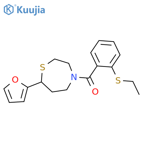 4-[2-(ethylsulfanyl)benzoyl]-7-(furan-2-yl)-1,4-thiazepane structure