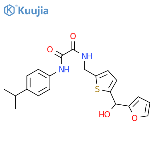 N-({5-[(furan-2-yl)(hydroxy)methyl]thiophen-2-yl}methyl)-N'-[4-(propan-2-yl)phenyl]ethanediamide structure