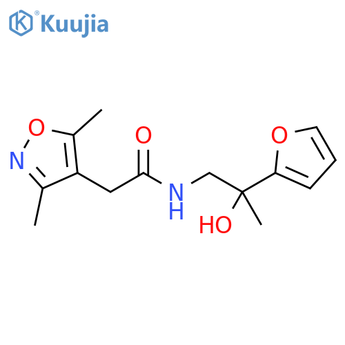 2-(3,5-dimethyl-1,2-oxazol-4-yl)-N-[2-(furan-2-yl)-2-hydroxypropyl]acetamide structure