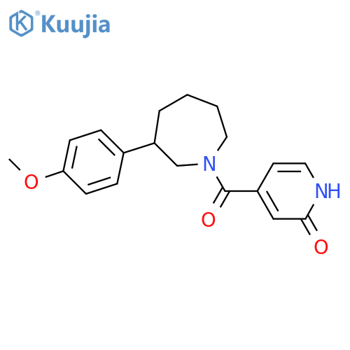 4-[3-(4-methoxyphenyl)azepane-1-carbonyl]-1H-pyridin-2-one structure