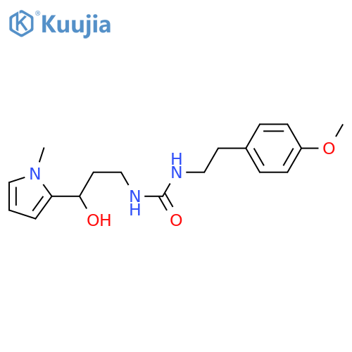 3-[3-hydroxy-3-(1-methyl-1H-pyrrol-2-yl)propyl]-1-[2-(4-methoxyphenyl)ethyl]urea structure