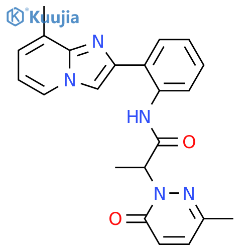 α,3-Dimethyl-N-[2-(8-methylimidazo[1,2-a]pyridin-2-yl)phenyl]-6-oxo-1(6H)-pyridazineacetamide structure
