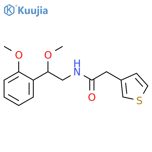 N-[2-methoxy-2-(2-methoxyphenyl)ethyl]-2-thiophen-3-ylacetamide structure