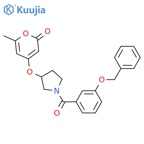 6-methyl-4-[1-(3-phenylmethoxybenzoyl)pyrrolidin-3-yl]oxypyran-2-one structure