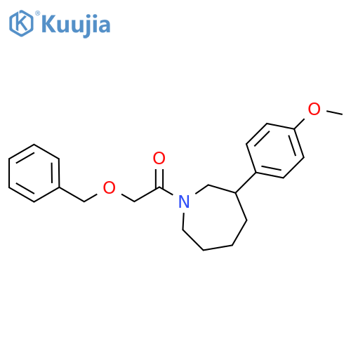 1-[3-(4-methoxyphenyl)azepan-1-yl]-2-phenylmethoxyethanone structure