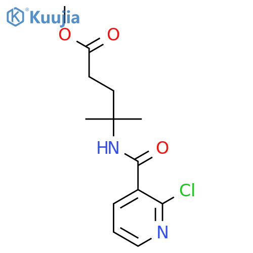 Methyl 4-[(2-chloropyridin-3-yl)formamido]-4-methylpentanoate structure
