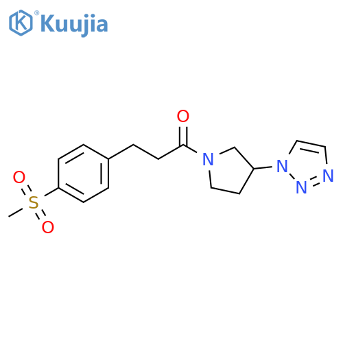 3-[4-(Methylsulfonyl)phenyl]-1-[3-(1H-1,2,3-triazol-1-yl)-1-pyrrolidinyl]-1-propanone structure
