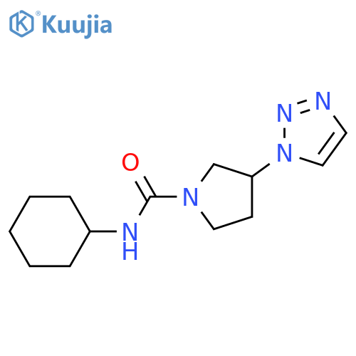 N-cyclohexyl-3-(triazol-1-yl)pyrrolidine-1-carboxamide structure