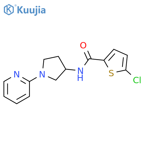 5-chloro-N-(1-pyridin-2-ylpyrrolidin-3-yl)thiophene-2-carboxamide structure