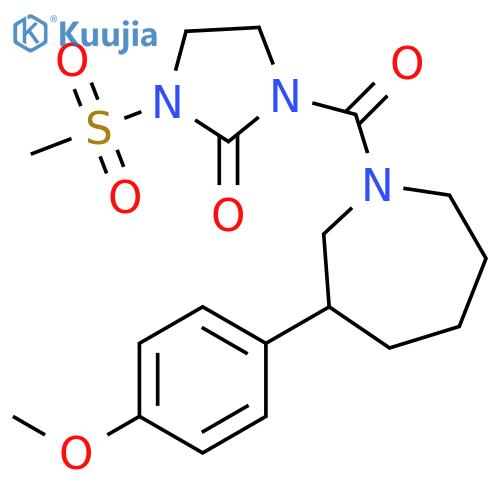 1-[[Hexahydro-3-(4-methoxyphenyl)-1H-azepin-1-yl]carbonyl]-3-(methylsulfonyl)-2-imidazolidinone structure