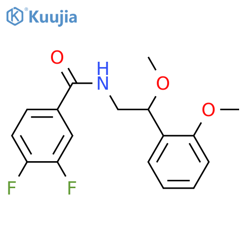 3,4-difluoro-N-[2-methoxy-2-(2-methoxyphenyl)ethyl]benzamide structure