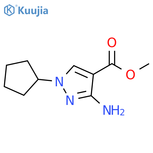 3-Amino-1-cyclopentyl-1H-pyrazole-4-carboxylic acid methyl ester structure