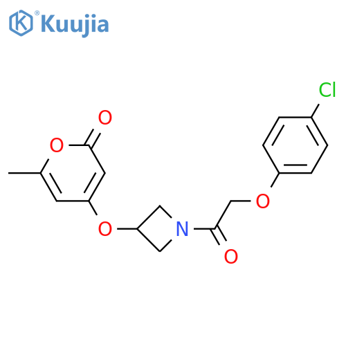 4-[1-[2-(4-chlorophenoxy)acetyl]azetidin-3-yl]oxy-6-methylpyran-2-one structure