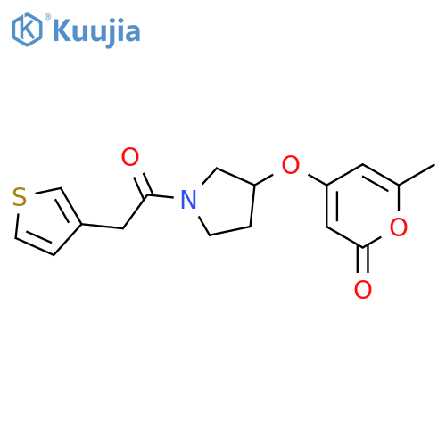 6-Methyl-4-[[1-[2-(3-thienyl)acetyl]-3-pyrrolidinyl]oxy]-2H-pyran-2-one structure