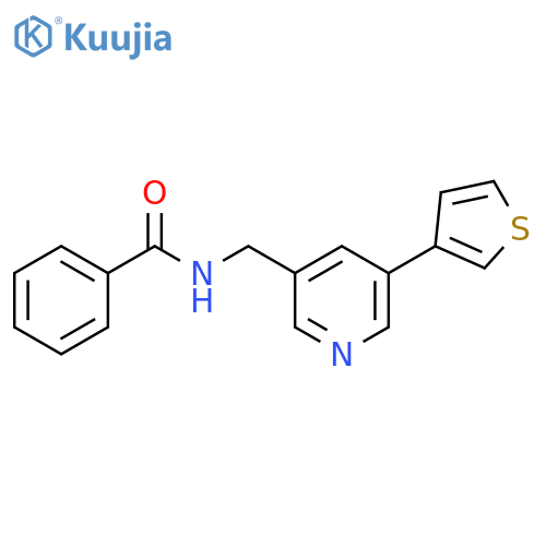 N-[(5-thiophen-3-ylpyridin-3-yl)methyl]benzamide structure