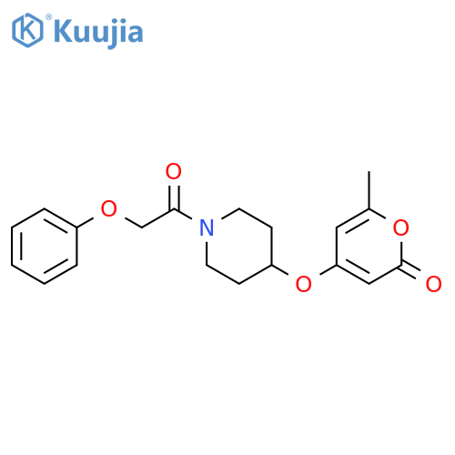 6-methyl-4-[1-(2-phenoxyacetyl)piperidin-4-yl]oxypyran-2-one structure