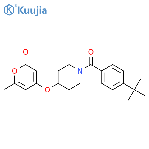 4-[1-(4-tert-butylbenzoyl)piperidin-4-yl]oxy-6-methylpyran-2-one structure